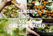 Κλασική Σαλάτα Καίσαρα εναντίον Vegan Συνταγές για Σαλάτα Καίσαρα
